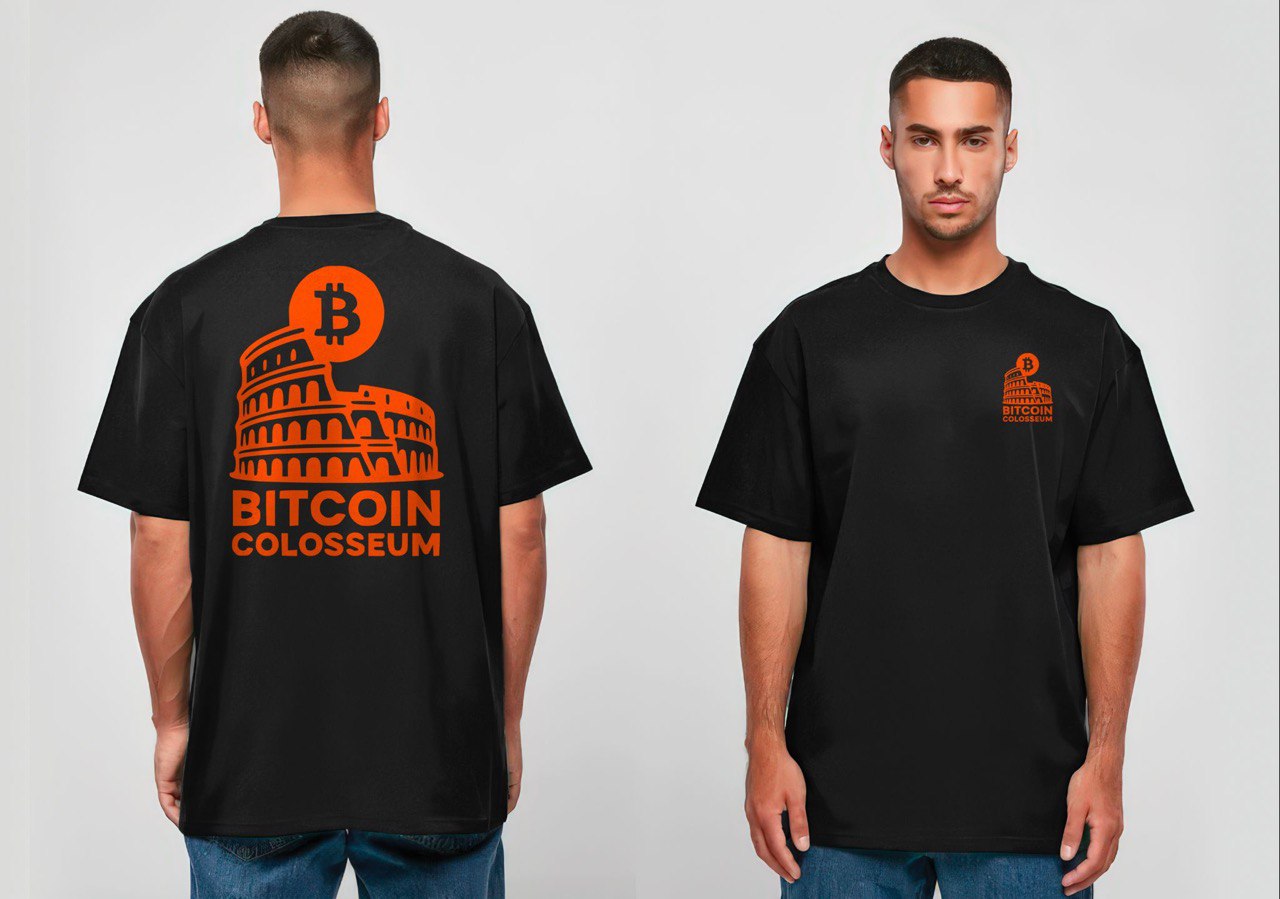 T-shirt ufficiale Bitcoin Colosseum